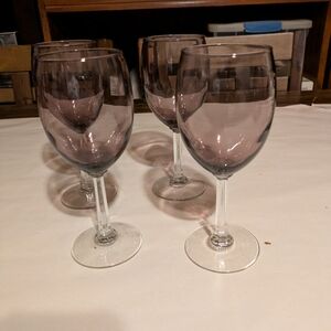 Elegant Smoke Gray Wine Glass Set